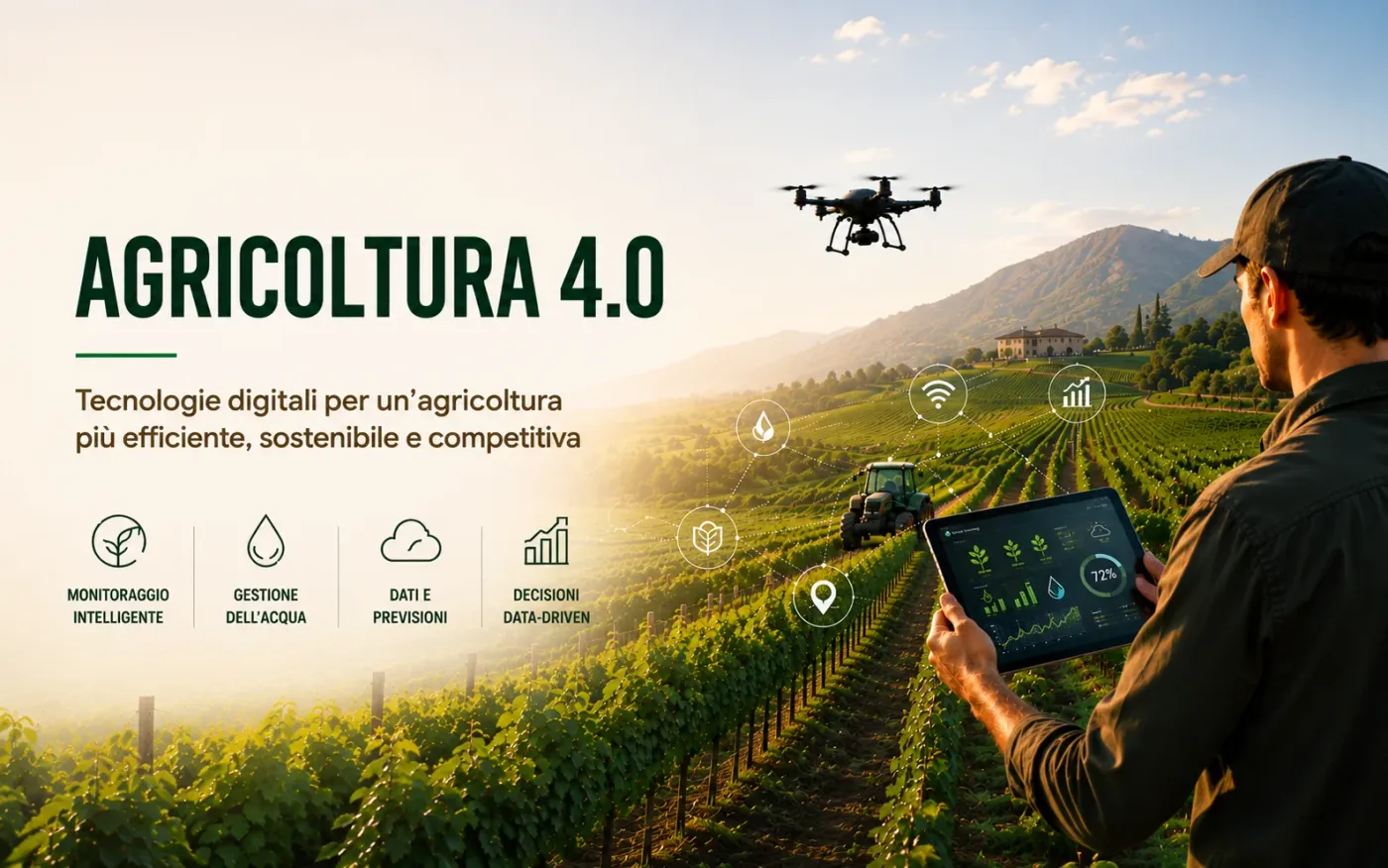 Agricoltura 4.0 in Sicilia, in Italia, in Europa: tecnologie emergenti e mitigazione dei rischi climatici